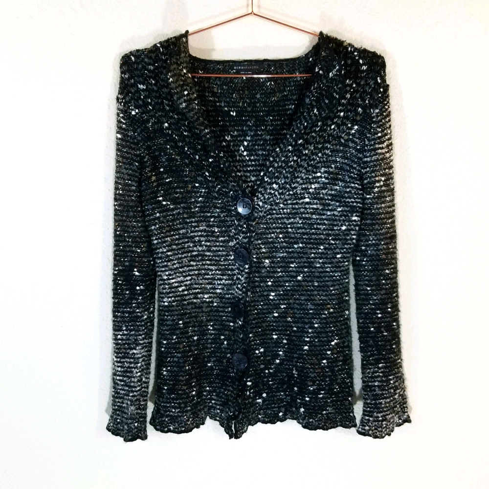 BCBGMAXAZRIA Button Closure Sweater Cardigan Med